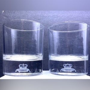 Crown Royal whiskey glasses (2)